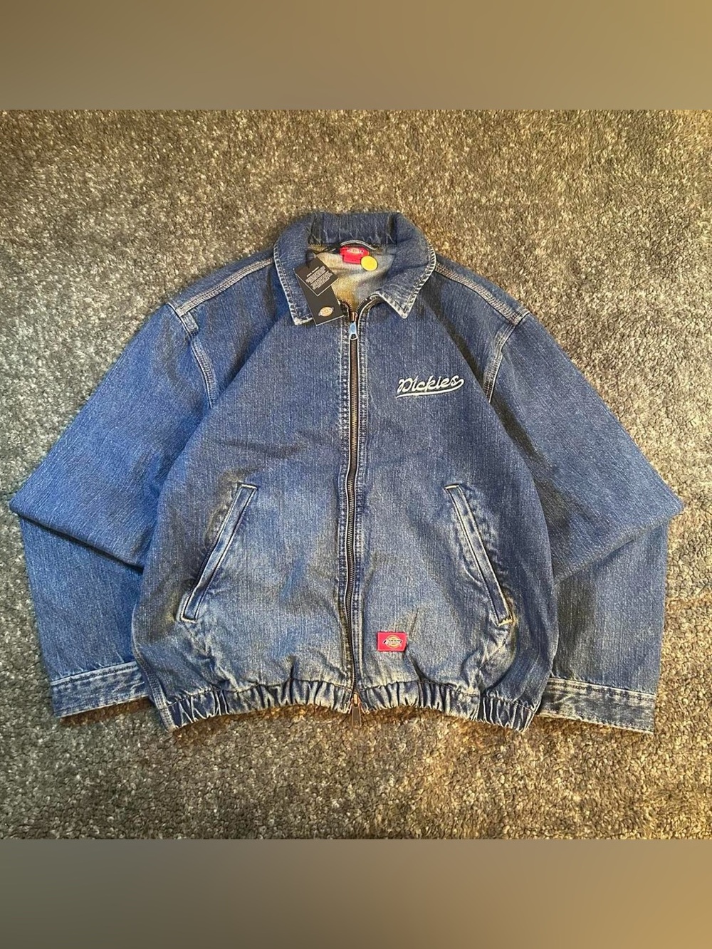 Dickies Dark Blue Denim Jacket with Red Logo Tag